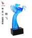 广州美业协会纪念碑奖牌订制企业琉璃奖杯琉璃飞马