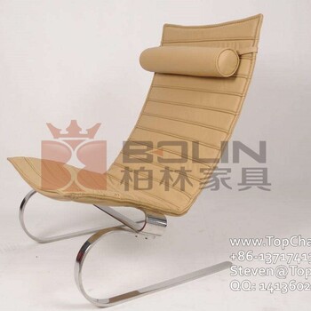 PK20椅子,不锈钢躺椅,欧式简约酒店样板房家具