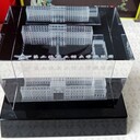 西安水晶內雕方塊桌擺內雕機械建筑模型定做高檔水晶工藝品禮品含禮盒