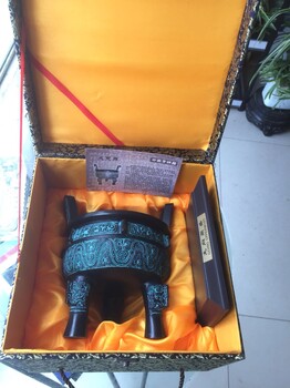 西安銘文青銅鼎擺飾品慶典開(kāi)業(yè)銅鼎工藝品陜西特色小克鼎禮盒裝