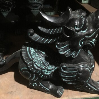 西安青铜神兽铜貔貅、牛、龙龟、麒麟、青龙工艺品
