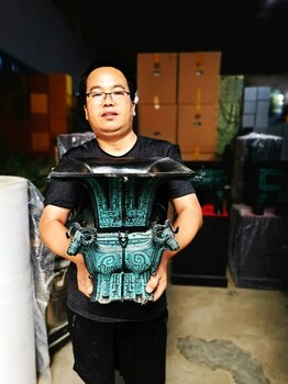 西安青銅四羊方尊，慶典紀(jì)念送禮品，仿古銅制工藝品