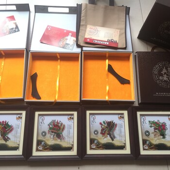 陕西六枚古钱币纪念相框桌摆礼盒包装开会文化收藏纪念品