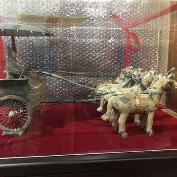 一號(hào)秦始皇銅車馬戰(zhàn)車模型西安純銅仿古銅車馬帶底座