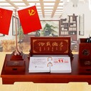 元旦西安紅木臺(tái)歷，商務(wù)筆筒擺件臺(tái)歷架，辦公室桌擺