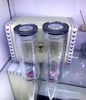 西安思寶墨晶玻璃杯，山水知音男女士商務(wù)辦公禮品杯