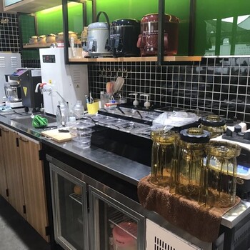 深圳奶茶店吧台怎么定做工地安装奶茶店设备水吧台厂家