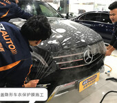 老款奔驰ML320漆面贴隐形车衣，杭州圣科车漆保护膜授权施工