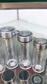 西安品牌玻璃杯双透高硼硅玻璃杯双色印刷订做商务礼品杯