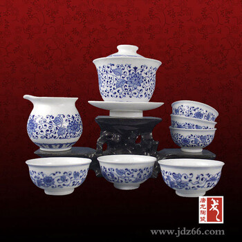 陶瓷茶具定做价格，手绘青花瓷茶具批发价格