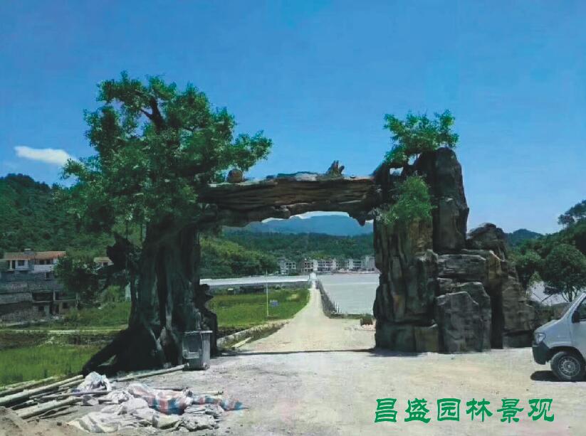 八宿县做假山仿木栏杆塑造天下美景  