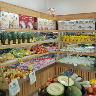 天津汉沽超市水果货架展示架多功能水果架子蔬菜架子果蔬架钢木便利店木质图片1
