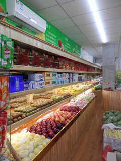 天津汉沽超市水果货架展示架多功能水果架子蔬菜架子果蔬架钢木便利店木质图片2