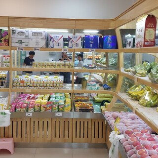 天津汉沽超市水果货架展示架多功能水果架子蔬菜架子果蔬架钢木便利店木质图片4