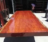 北京现货自然边极品巴花大板商务桌原木大板会议桌实木大板桌