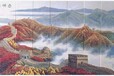 手绘山水陶瓷壁画，景德镇背景墙壁画批发