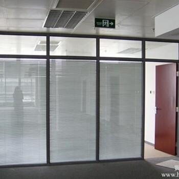 办公室玻璃隔断双玻百叶钢化玻璃隔断单层玻璃隔断