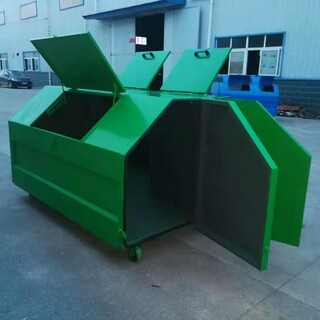 3吨碳钢移动式分类垃圾箱销售点图片3