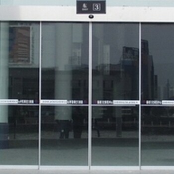 深圳制作安装办公室钢化玻璃门、电动感应门门禁