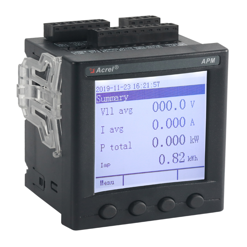 0.2S级高精度电能质量监测仪表安科瑞APM830复费率中英文切换界面