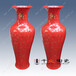 居装饰品开业礼品选景德镇中国红瓷花瓶定做