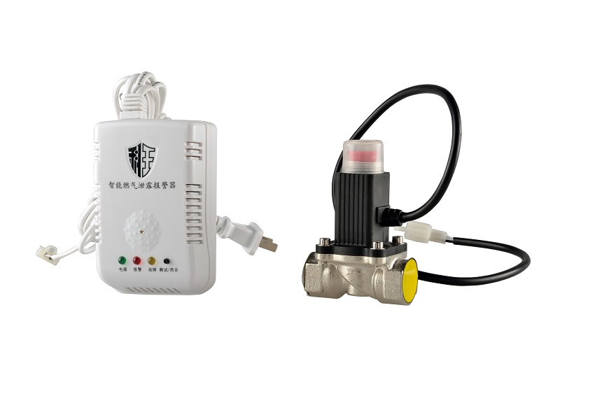 配套燃气报警器连接DN15燃气专用自动切断电磁阀