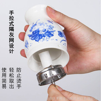 養(yǎng)生陶瓷艾灸罐廠家定制加字景德鎮(zhèn)陶瓷艾灸罐