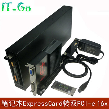 笔记本ExpressCard转双PCI-e16x插槽扩展卡电脑转换卡