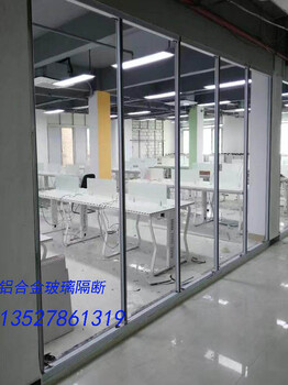 广州办公室百叶玻璃墙隔间安装图片百叶隔墙玻璃报价