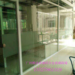 广州玻璃隔墙安装办公室间隔玻璃定制钢化磨砂玻璃安装