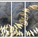 手繪絲綢墻紙，手繪真絲墻紙壁紙，手繪絲綢壁紙安裝施工方法