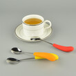 不锈钢咖啡勺硅胶隔热手柄汤匙儿童饭勺