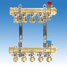 九菲JF-212铜本色分集水器地暖分集水器集分水器地热分集水器