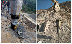 挖地基用大型劈裂机和岩石劈裂机-浙江省杭州市如何开采图片4