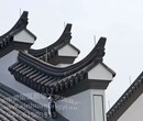 武汉徽派景观仿古瓦古建一体仿真青瓦GRC水泥马头墙图片