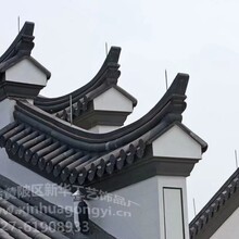 武汉徽派景观仿古瓦古建一体仿真青瓦GRC水泥马头墙