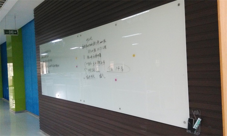 钢化磁性玻璃白板挂式教学办公会议展示写字板看板120240cm
