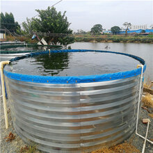 帆布鱼池篷布厂_海南镀锌池圆形水池定制_贴合布工艺不撕裂材料厂图片