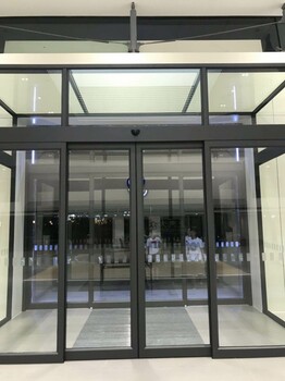 高明感应门，带框玻璃自动感应门生产安装厂家