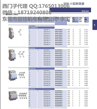 5SN61PC25A5SN61PC32A5SN61PC40A西门子断路器代理