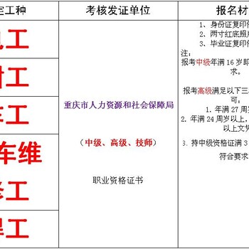 重庆建委焊工证安监局焊工证在哪里可以报名考试