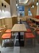 汉堡店桌椅，新式分体快餐桌椅，实木吧台桌椅，餐厅食堂桌椅
