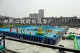 河南支架游泳池厂家夏季火热的水上乐园充气滑梯搭配使用
