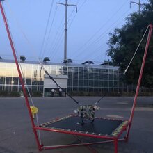 新型广场游乐设备豪华手摇儿童钢架蹦极一台起批图片