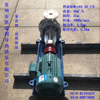 导热油泵wry65-50-180配用电机5.5kw