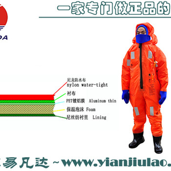 江波船用保温服,DBF-I型救生服,海上保温保暖救生服