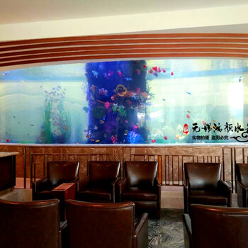 江陰大型魚缸定做嵌入式魚缸制作