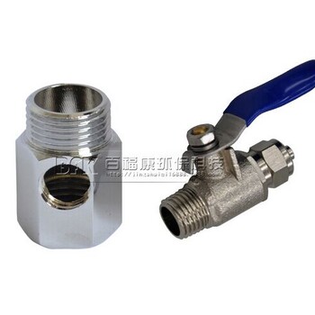 廠家短進(jìn)水三通+2分金屬球閥凈水器進(jìn)水三通