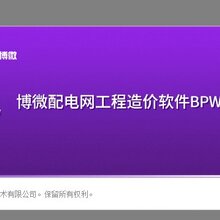 博微配电网工程造价软件2020带加密锁图片