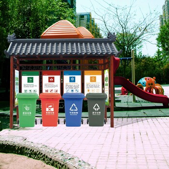 供应河南地区垃圾分类公告牌公共垃圾回收棚